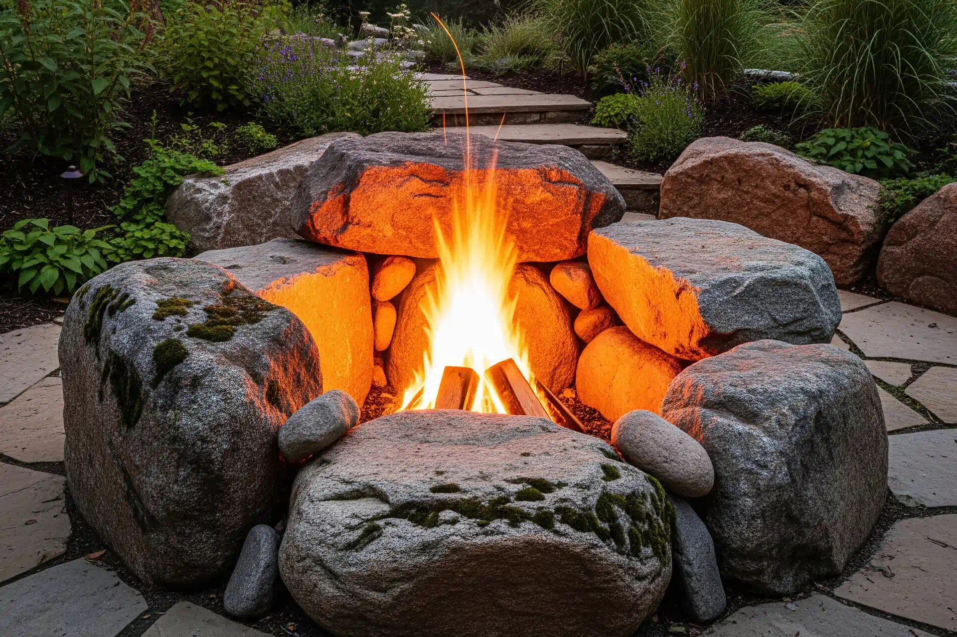 Natural Firepit Boulders