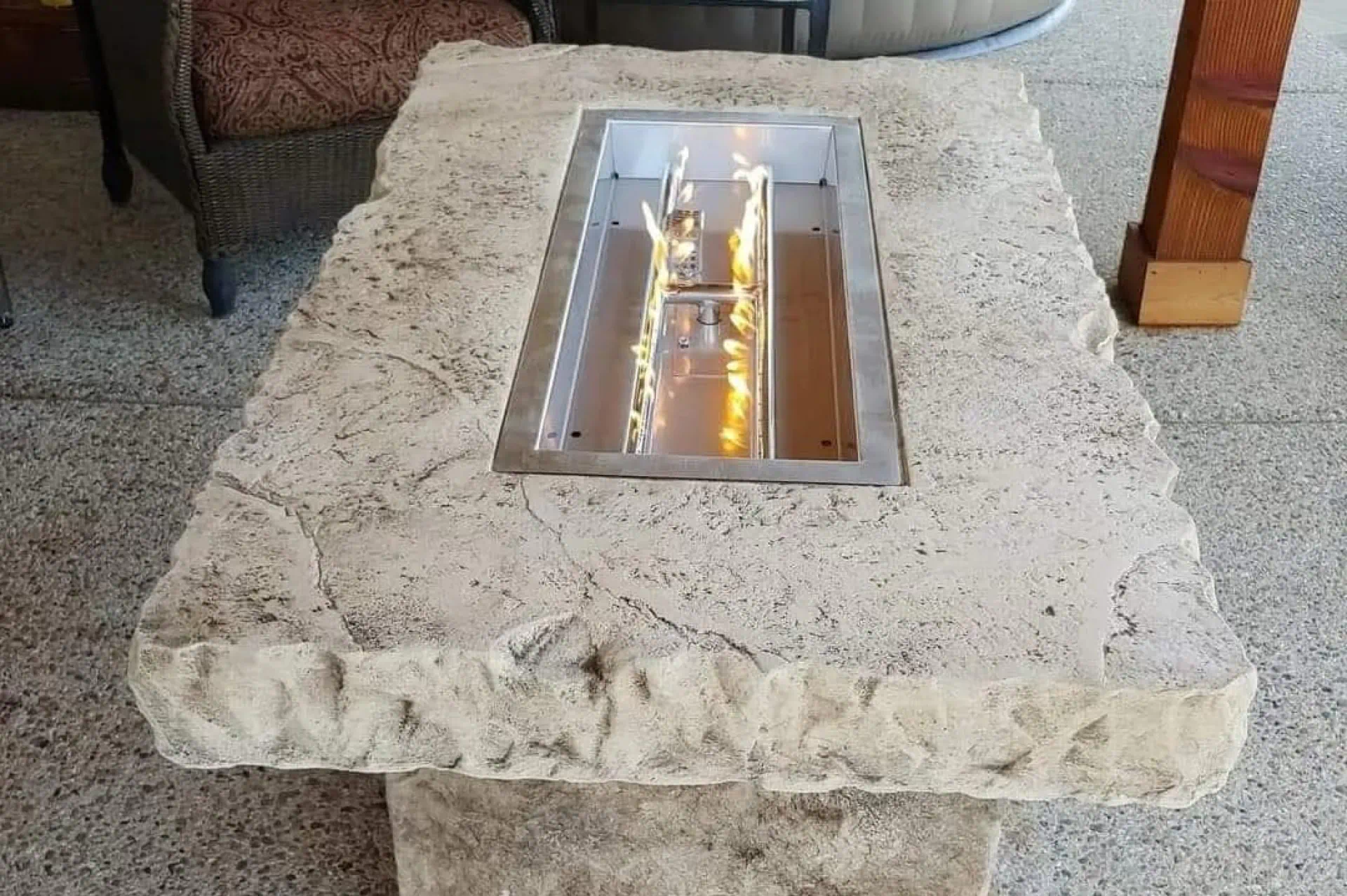 Rectangular Firepit Boulders